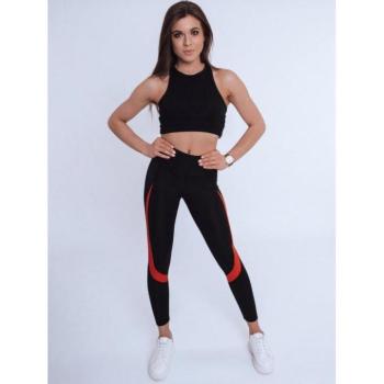 Leggings - Sportos női leggings fekete színben, magas derékkal kép