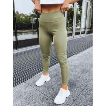 Leggings - Zöld női leggings, kis felirattal kép