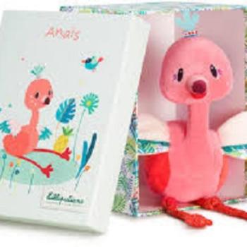 Lilliputiens 83087 Anais flamingó puha plüssfigura díszdobozban 83087 kép