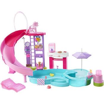 MATTEL Barbie Álommedence játékszett, csúszdával, pezsgőfürdővel és nyári kiegészítőkkel kép