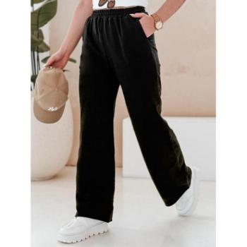 Melegítő nadrágok - Fekete bő női melegítőnadrág UY2692 kép