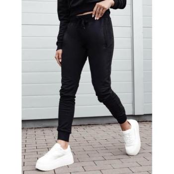 Melegítő nadrágok - Fekete női melegítőnadrág kötővel UY2303 kép