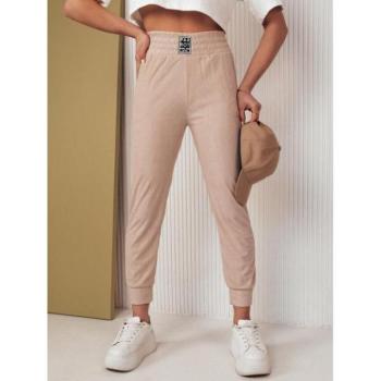 Melegítő nadrágok - Női bézs kordbársony melegítőnadrág kép