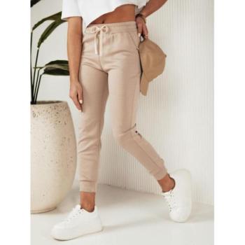 Melegítő nadrágok - Női bézs színű melegítőnadrág folttal kép