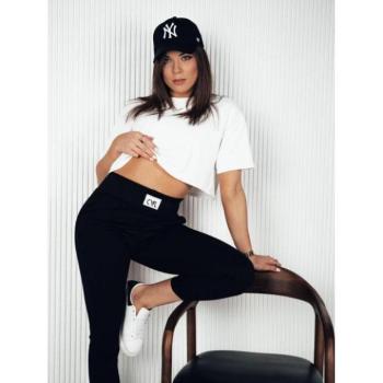 Melegítő nadrágok - Női fekete melegítőnadrág elasztikus derékkal kép