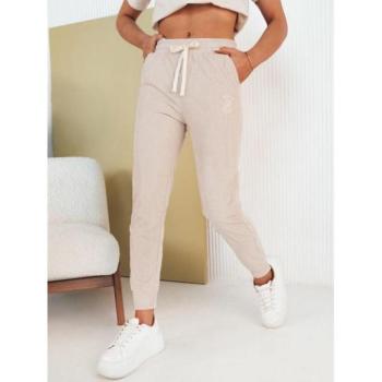 Melegítő nadrágok - Női kordbársony melegítőrnadrág bézs színben kép