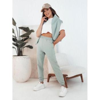 Melegítő nadrágok - Női olajzöld magas derekú melegítőnadrág UY2084 kép