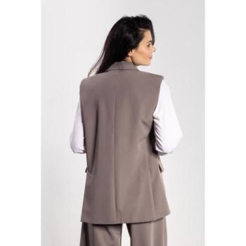 Mellények - Elegáns, sötét bézs színű női mellény kép