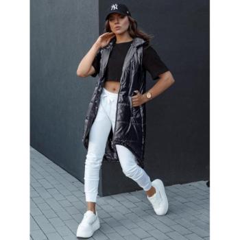 Mellények - Női aszimmetrikus mellény fekete színben kép