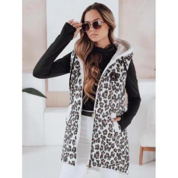 Mellények - Női fehér mellény leopárdmintával TY5028 kép