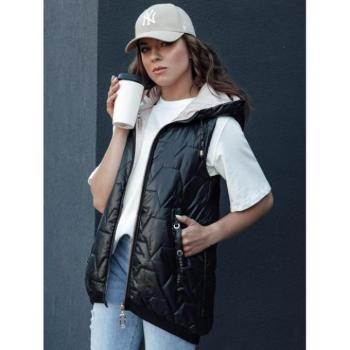 Mellények - Női fekete aszimmetrikus mellény kép