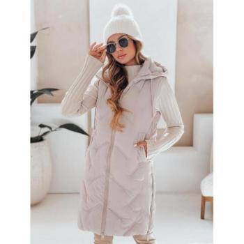 Mellények - Női hosszú, bézs színű mellény TY5099 kép