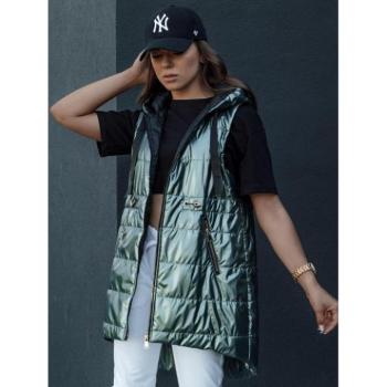 Mellények - Női sötétzöld steppelt mellény kép