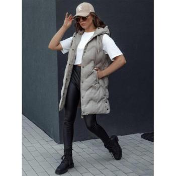 Mellények - Női steppelt mellény bézs színben kép