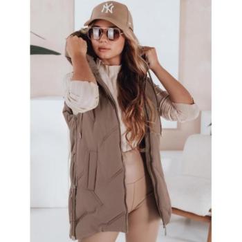 Mellények - Női steppelt sötétbézs mellény TY5109 kép