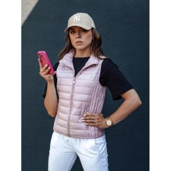 Mellények - Rózsaszín női mellény állógallérral kép