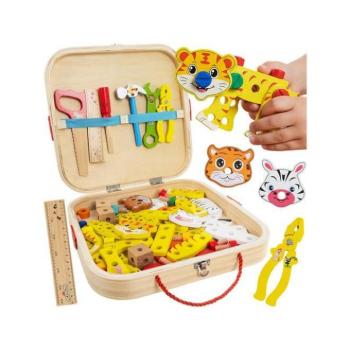 Műhelyek és eszközök gyerekeknek - Fából készült szerszámosláda kép