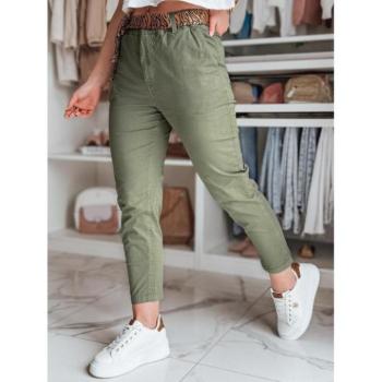 Nadrágok - Khaki színű lezser női nadrág UY2628 kép