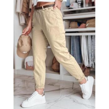 Nadrágok - Női bézs nadrág rugalmas derékkal UY2580 kép