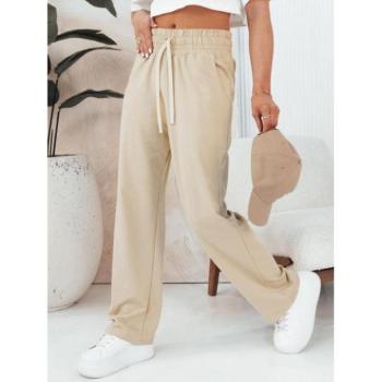 Nadrágok - Női bézs színű magas derekú laza nadrág kép
