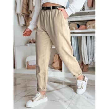 Nadrágok - Női bézs színű magas derekú nadrág UY2549 kép