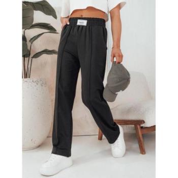 Nadrágok - Női laza fekete nadrág rugalmas derékkal kép