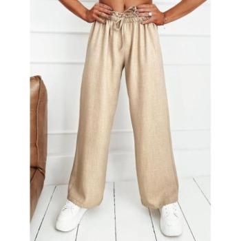 Nadrágok - Női sötét bézs széles szárú nadrág kép