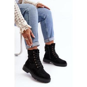 Női bakancsok - Fekete workerek nőknek kép