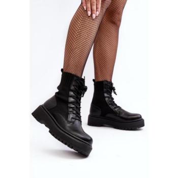 Női bakancsok - Női bebújós fekete workerek kép