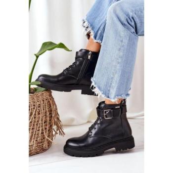 Női bakancsok - Női, meleg  Cross Jeans csizma, fekete színben kép