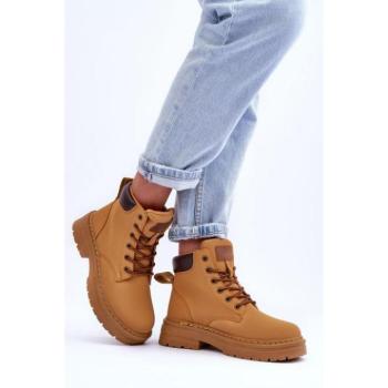 Női bakancsok - Női világosbarna bélelt workerek kép