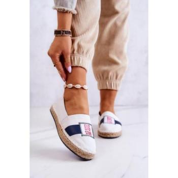 Női espadrilles cipők - Női espadrillák, fehér színben, Big Star logóval kép