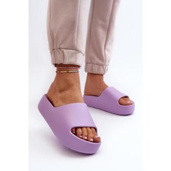 Női papucsok - Lila női platform papucsok kép