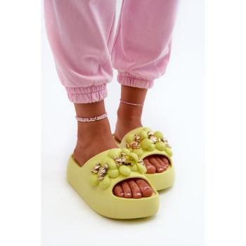 Női papucsok - Női sárga platform papucs kép