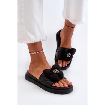 Női papucsok - Papucsok fekete masnival kép