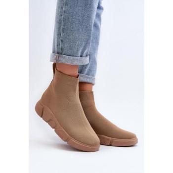 Női sportcipők - Női barna textil tornacipő kép