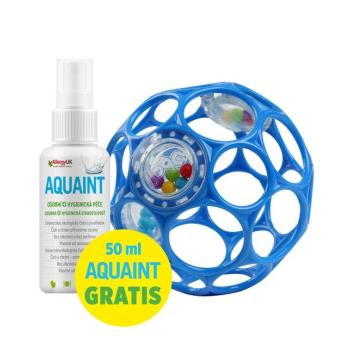 OBALL Játék Oball RATTLE 10 cm blue 0hó +AQUAINT  50 ml kép