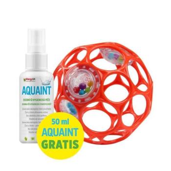 OBALL RATTLE játék 10 cm 0hó+ orange + AJÁNDÉK Aquaint 50ml kép