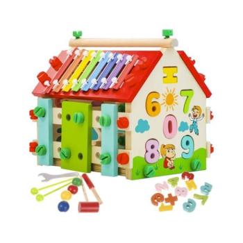 Oktató játékok - Fából készült oktatóház gyerekeknek kép