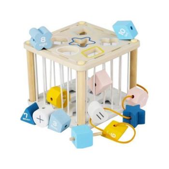 Oktató játékok - Fából készült szenzoros kocka gyerekeknek kép