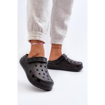 Otthoni cipők - Női fekete habszivacs Crocsok kép