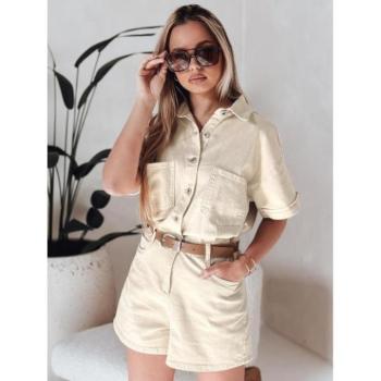 Overálok - Bézs színű farmer overál övvel EY2590 kép