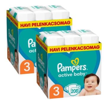 Pampers Active Baby 2 havi Pelenkacsomag 6-10kg Midi 3 (416db) +... kép