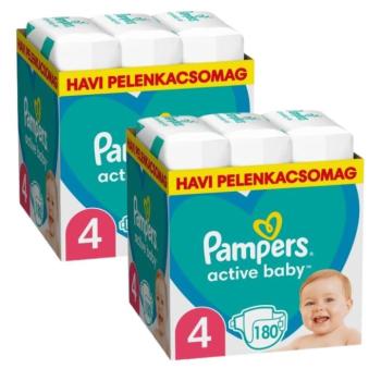 Pampers Active Baby 2 havi Pelenkacsomag 9-14kg Maxi 4 (360db) +... kép