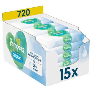 Pampers Harmonie Aqua nedves Törlőkendő 15x48db kép