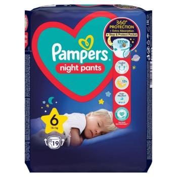 Pampers Night Nappy Pants Bugyipelenka 15kg+ Large 6 (19db) kép