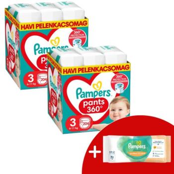 Pampers Pants 2 havi Pelenkacsomag 6-11kg Midi 3 (408db) + Ajándé... kép