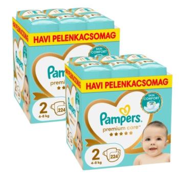 Pampers Premium Care 2 havi Pelenkacsomag 4-8kg Mini 2 (448db) +... kép