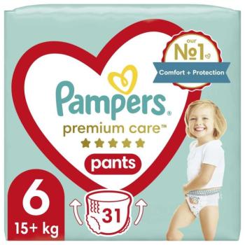 Pampers Premium Care Bugyipelenka 15kg+ Junior 6 (31db) kép