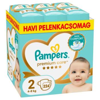 Pampers Premium Care havi Pelenkacsomag 4-8kg Mini 2 (224db) kép